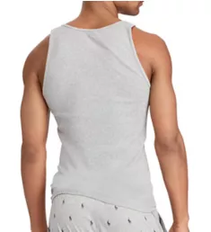 Classic Fit 100% Cotton Ribbed Tank - 3 Pack ANDMBK M