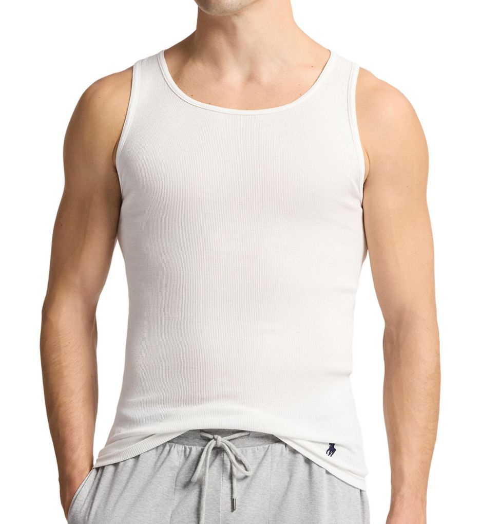 Classic Fit 100% Cotton Ribbed Tank - 3 Pack-gs