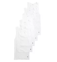 Cotton Classic Tank - 5 Pack WHT M