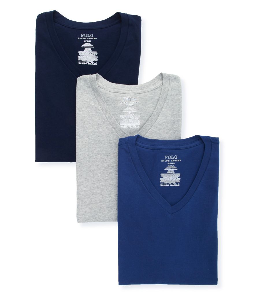 Classic Fit 100% Cotton V-Neck T-Shirt - 3 Pack by Polo Ralph Lauren