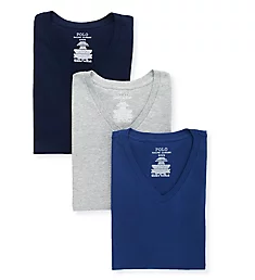 Classic Fit 100% Cotton V-Neck T-Shirt - 3 Pack Andover/Bali/Navy S