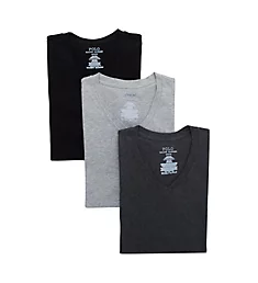 Classic Fit 100% Cotton V-Neck T-Shirt - 3 Pack Andover/Madison/Black S