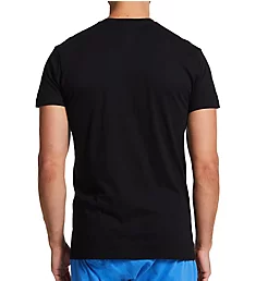 Classic Fit 100% Cotton V-Neck T-Shirt - 3 Pack Polo Black S