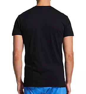 Classic Fit 100% Cotton V-Neck T-Shirt - 3 Pack Polo Black L