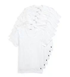 Cotton Classic V-Neck T-Shirt - 6 Pack WHT S
