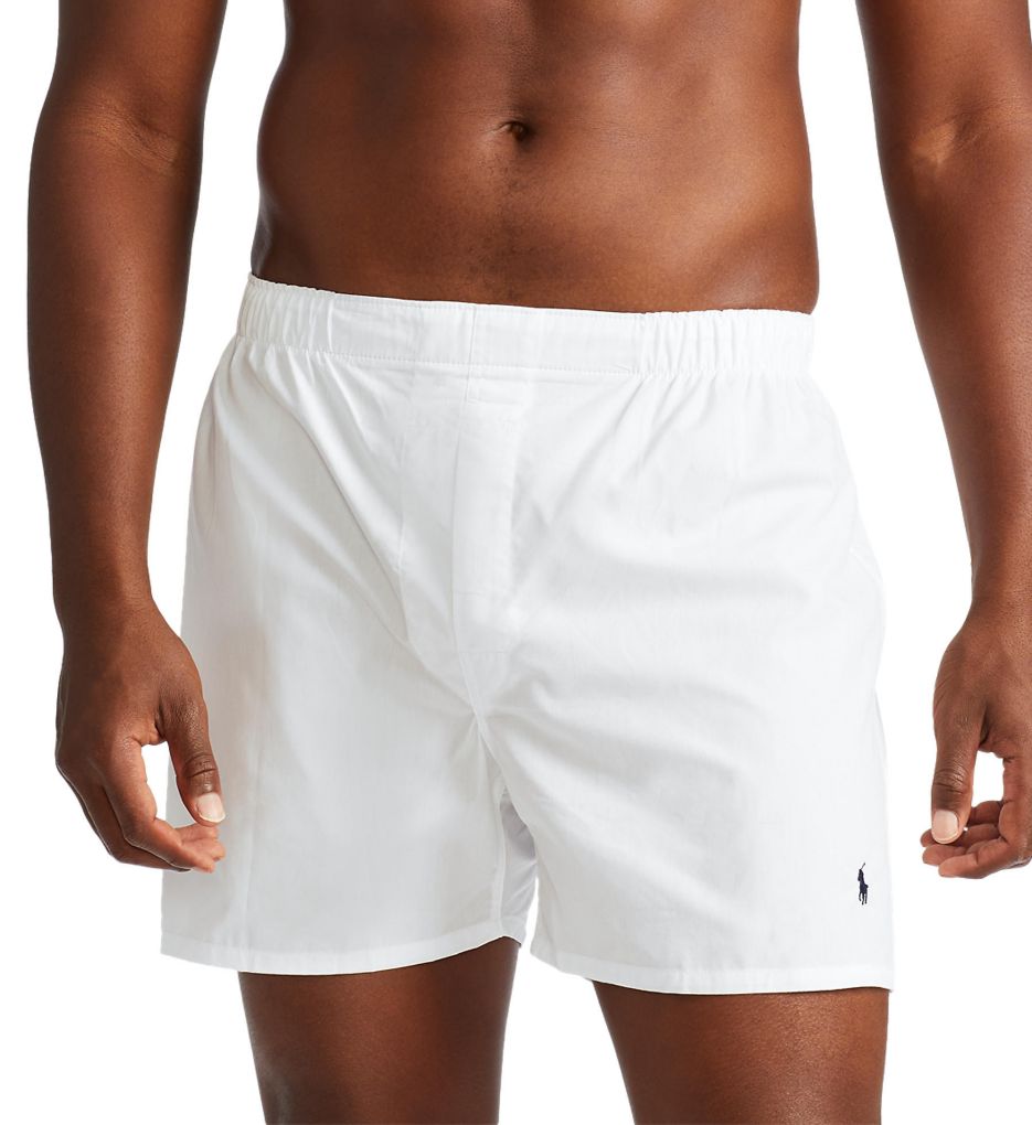Polo Ralph Lauren Classic Fit Woven Boxer - 3 Pack White/Stripe/Plaid 2XL  - Image 1