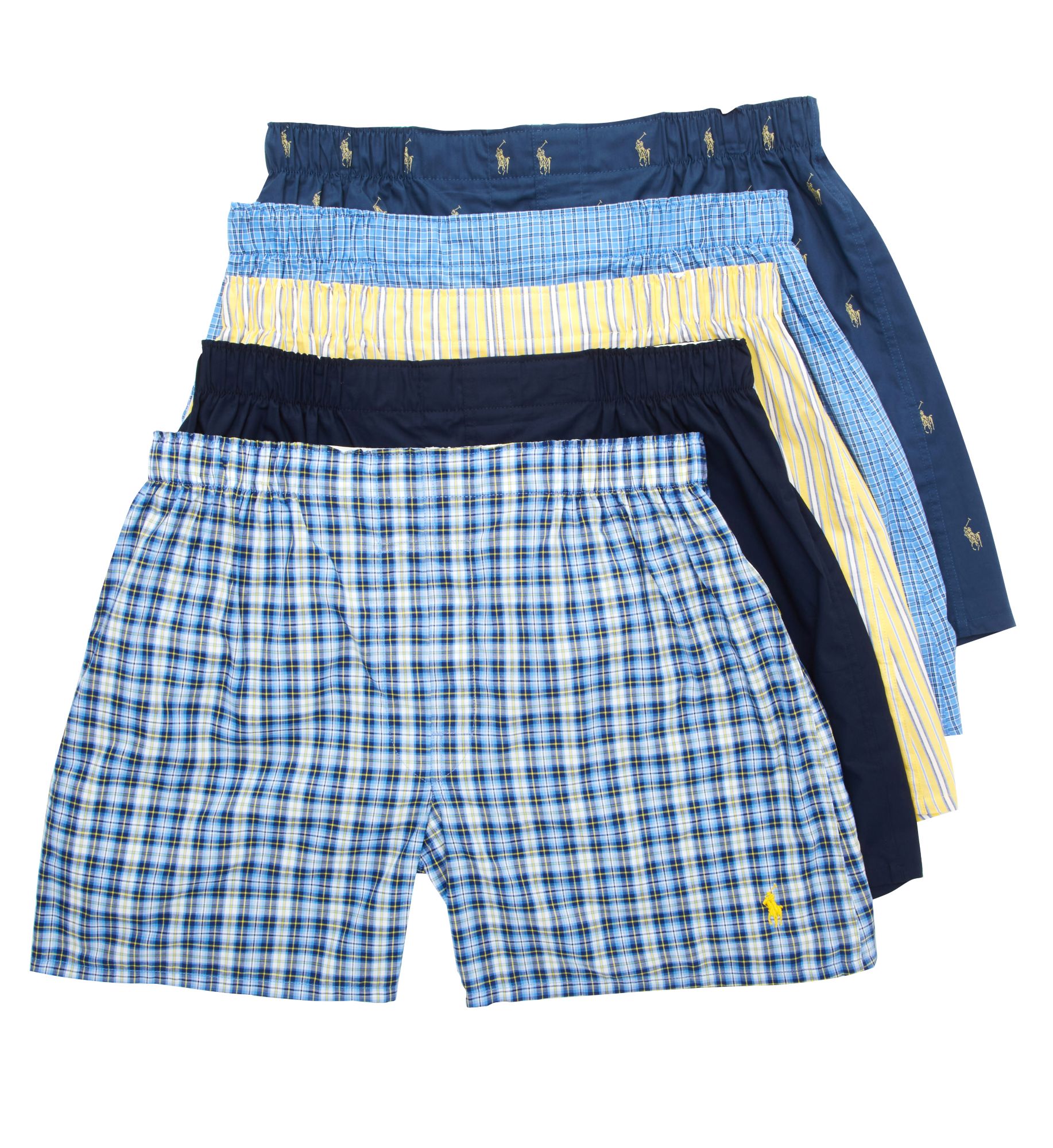 Polo Ralph Lauren NCWBP5 Classic Fit Cotton Woven Boxer - 5 Pack
