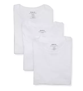 Slim Fit 100% Cotton Crew T-Shirt - 3 Pack White L
