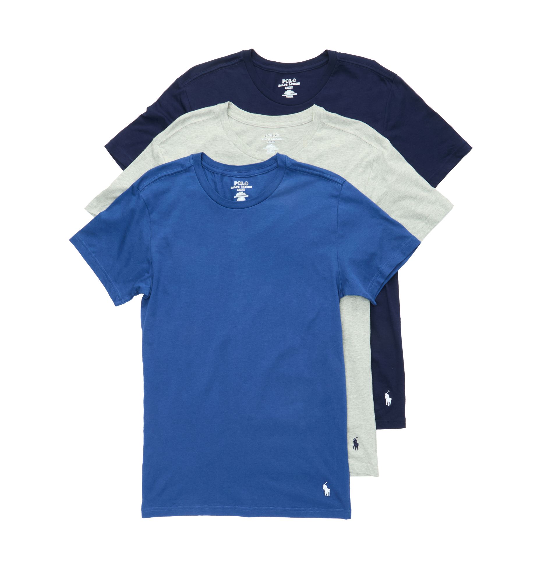 Polo Ralph Lauren NSCNP3 Slim Fit 100% Cotton Crew T-Shirt – 3 Pack