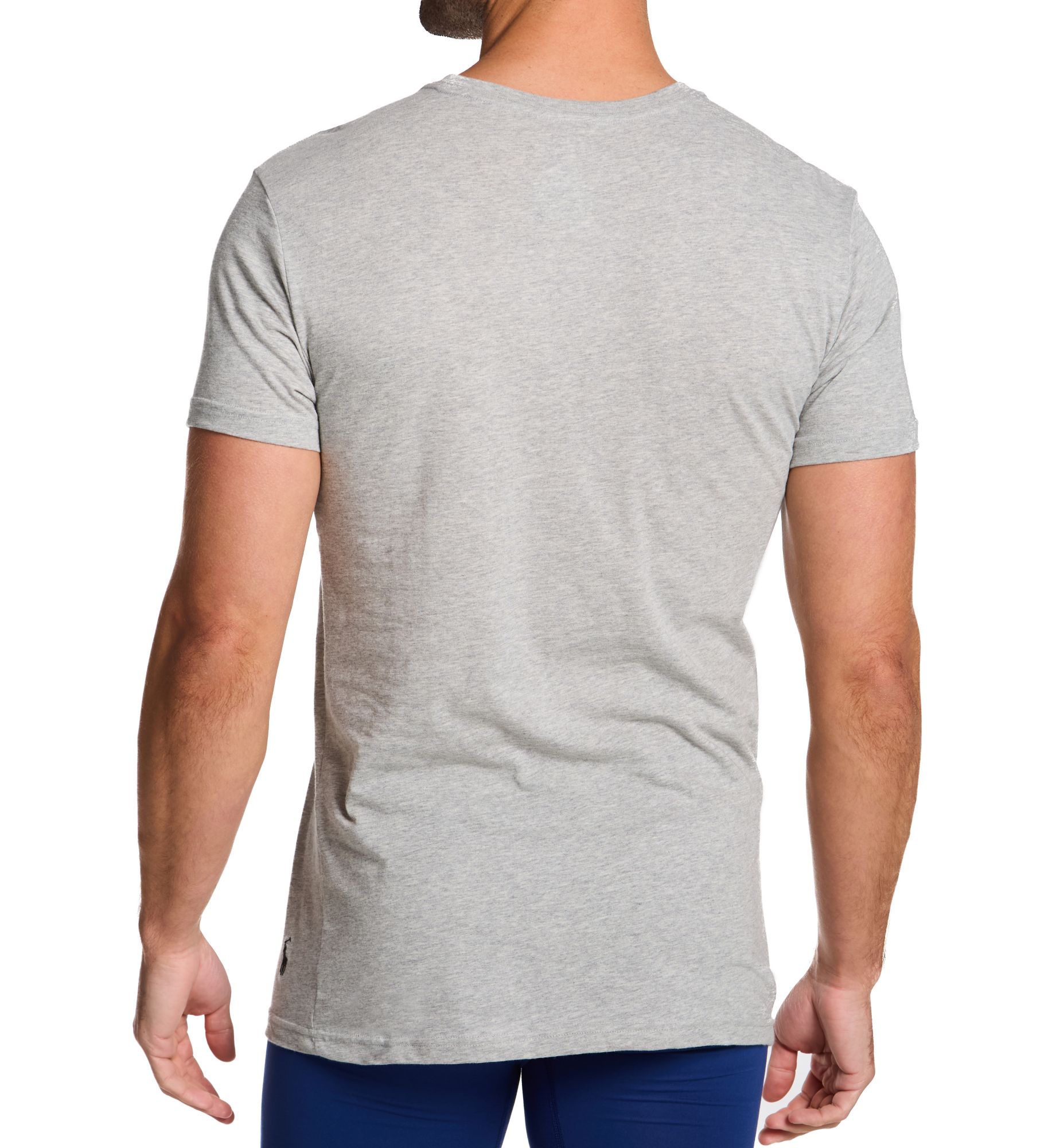 Polo Ralph Lauren Slim Fit 100% Cotton Crew T-Shirt - 3 Pack Fatigue/Black/Heather L  - Image 2