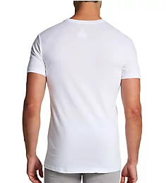 Slim Fit 100% Cotton Crew T-Shirt - 3 Pack WHT S