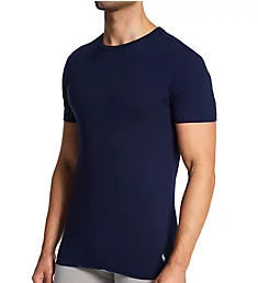 Slim Fit 100% Cotton Crew T-Shirt - 3 Pack