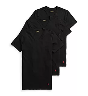 Tall Classic Fit 100% Cotton V-Neck Shirt - 3 Pack PoBlac 2XLT