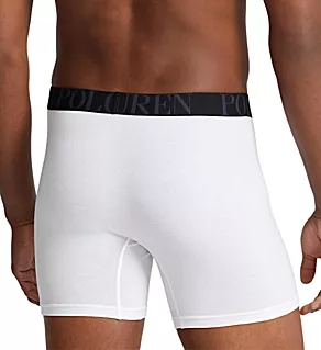 Classic Fit Stretch Boxer Brief - 3 Pack White/Stripe/Blue XL