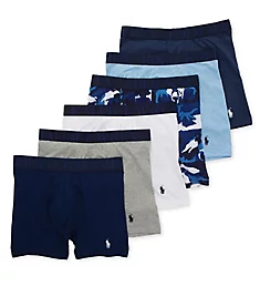 Classic Stretch Cooling Modal Boxer Brief - 6 Pack Navy/Gray/Camo/White S