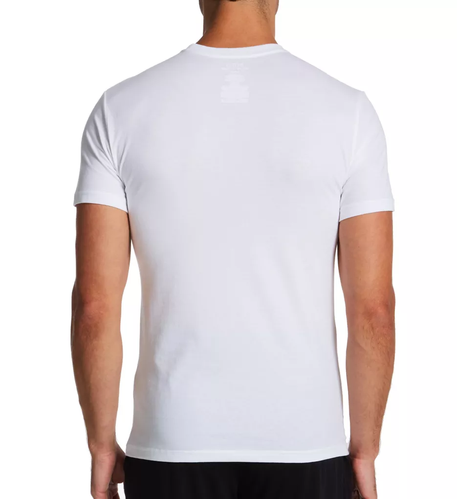 Slim Fit Cotton Stretch Crew Neck T-Shirt - 3 Pack WCNAV S