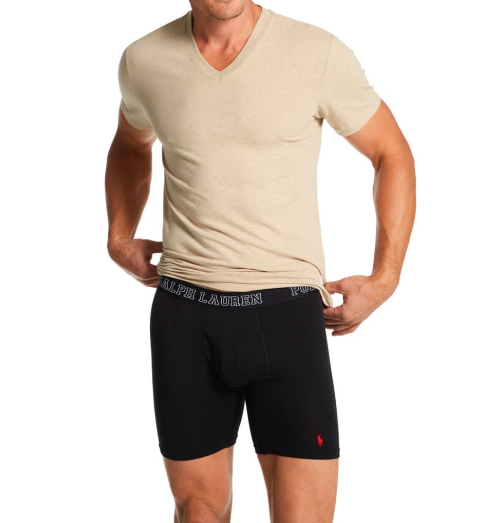 Slim Fit Cotton Stretch V-Neck T-Shirt - 3 Pack-cs3