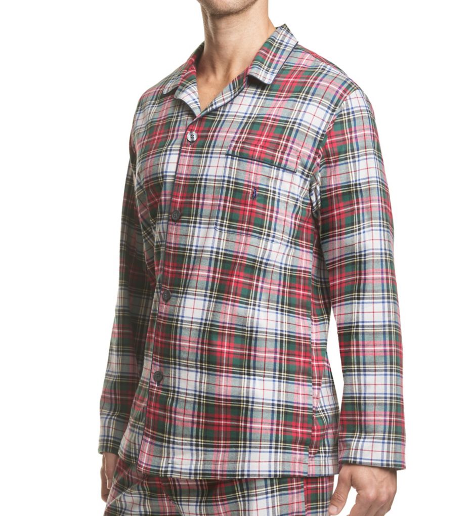 Flannel 100% Cotton Plaid Pajama Top-gs