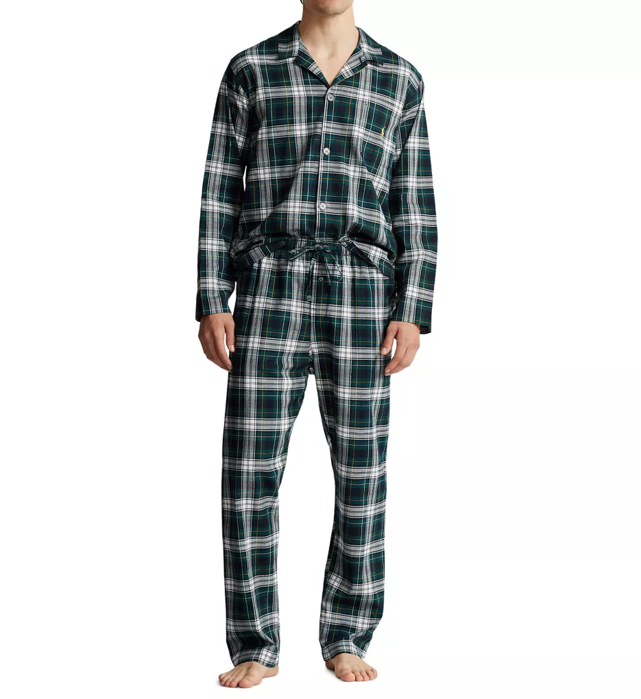 Flannel Button Down Pajama Set Birchwood Plaid S