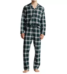 Flannel Button Down Pajama Set Birchwood Plaid S