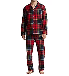 Flannel Button Down Pajama Set Lyndon Plaid S