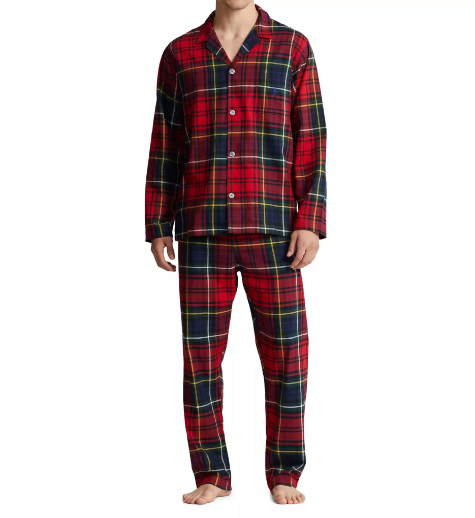 Flannel Button Down Pajama Set Lyndon Plaid S