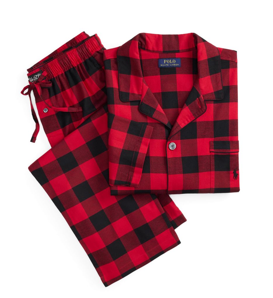 Flannel Button Down Pajama Set