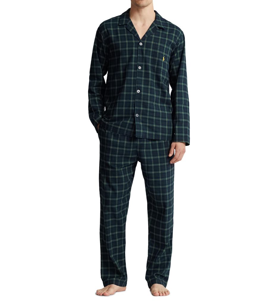 Flannel Button Down Pajama Set