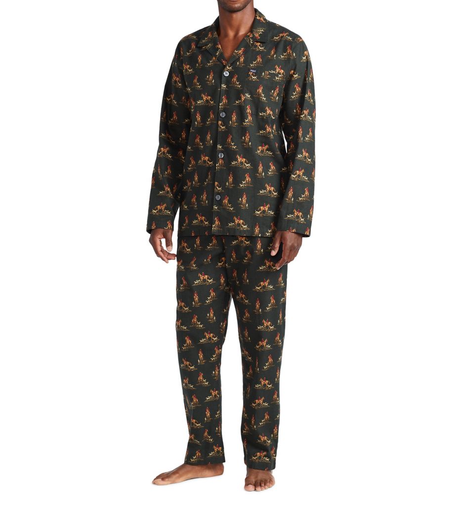 Printed Flannel Long sleeve Pajama Shirt-cs2