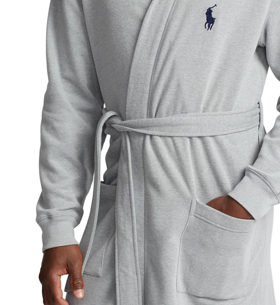 Brushed Fleece Hooded Robe Andover Heather S M by Polo Ralph Lauren