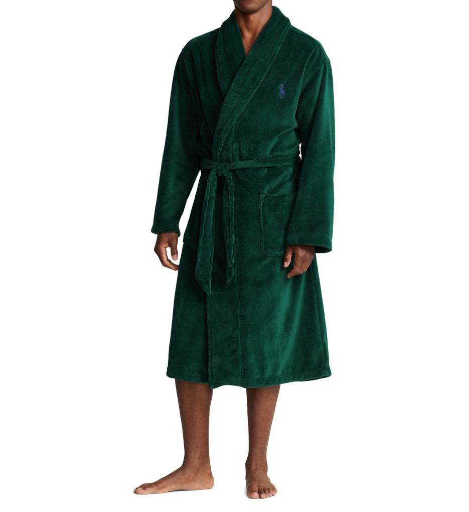 Image of Microfiber Shawl Collar Plush Robe