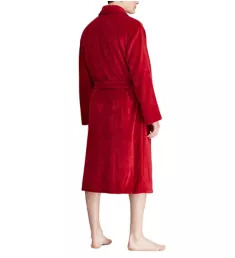 Microfiber Shawl Collar Plush Robe Eaton Red S/M