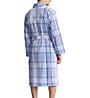Polo Ralph Lauren 100% Cotton Soft Wash 40s Woven Robe Cruise Plaid/Navy L/XL  - Image 2