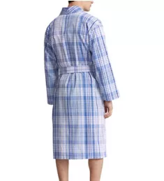 100% Cotton Soft Wash 40s Woven Robe Cruise Plaid/Navy L/XL