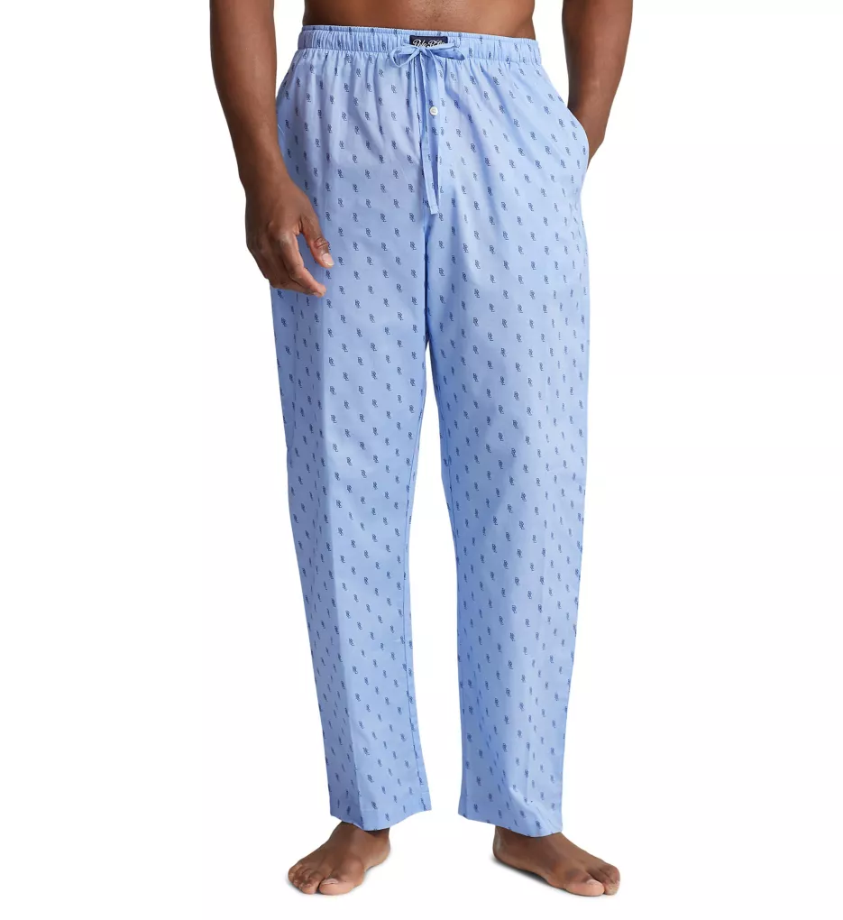 Printed 100% Cotton Classic Fit Woven Pajama Pant Monogram Print M