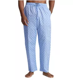 Printed 100% Cotton Classic Fit Woven Pajama Pant Monogram Print M