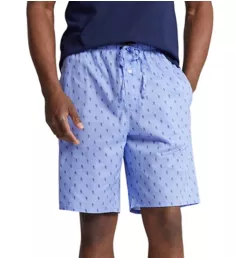 Printed 100% Cotton Classic Fit Woven Sleep Short Monogram Print S