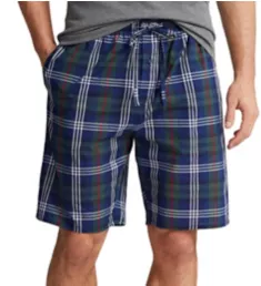 Printed Woven Sleep Short Carson Plaid/Red S