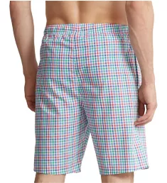 Printed Woven Sleep Short Plaid/Blue Pony L