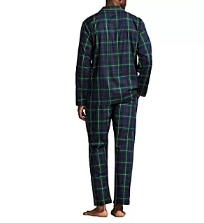 Printed Woven Long Sleeve Pajama Set Classic Gordon/Red S