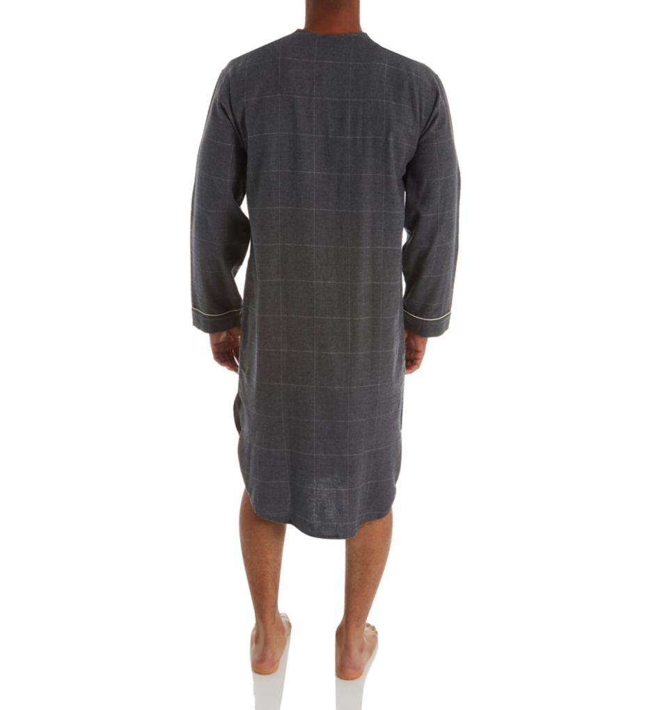 Flannel Long Sleeve Plaid Sleep Shirt