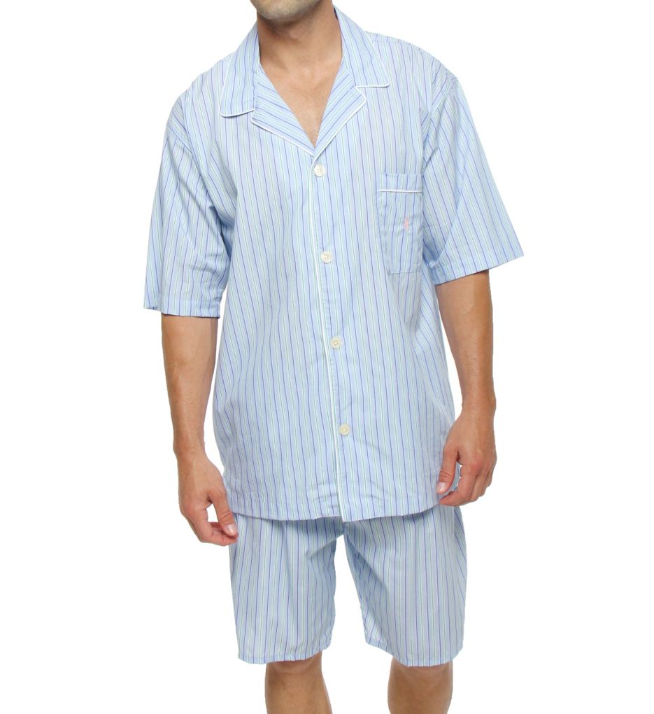 100% Cotton Woven Short Sleeve Sleepwear Top-cs2