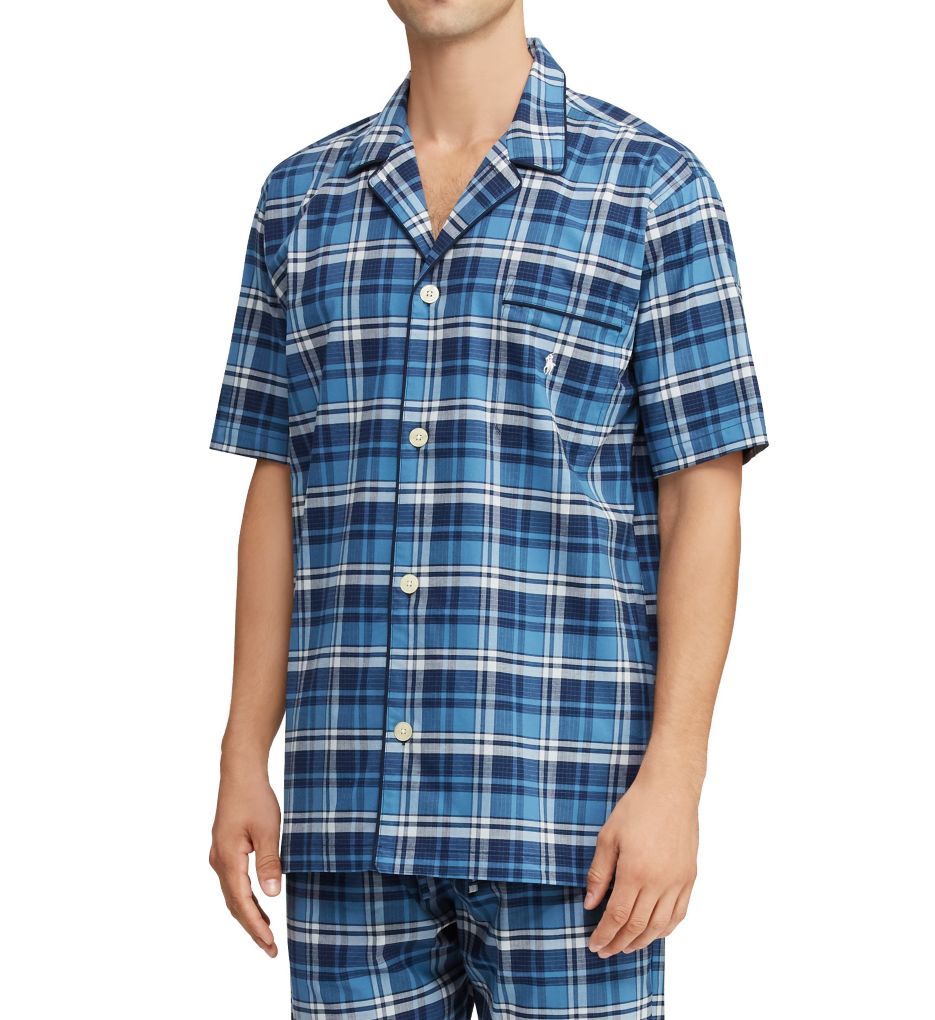 Short Sleeve Stretch Woven PJ Top