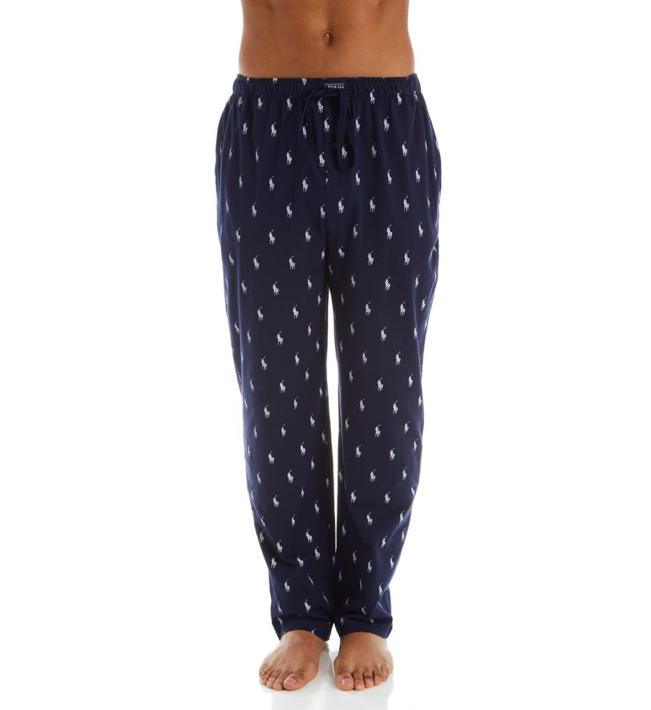 Polo Ralph Lauren Pony Print Pajama Jogger Pants In Cruise Navy