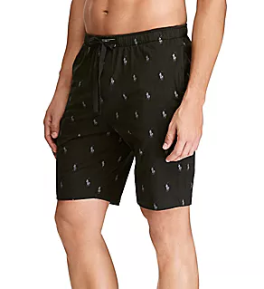 Pony Player Print Classic Pajama Short Polo Black/Grey M