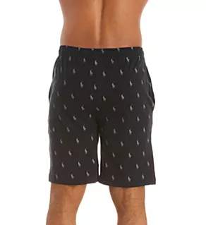 Pony Player Print Classic Pajama Short Polo Black/Grey M