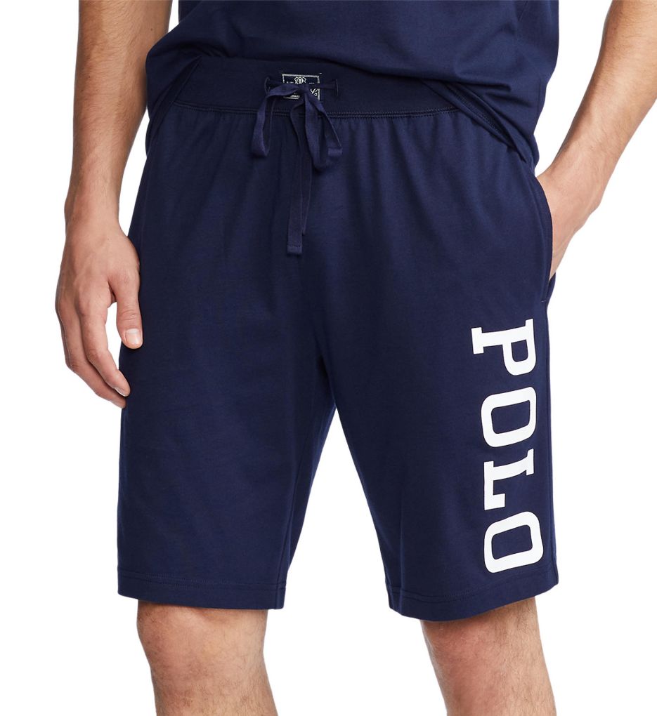 Polo shorts with logo hotsell all over