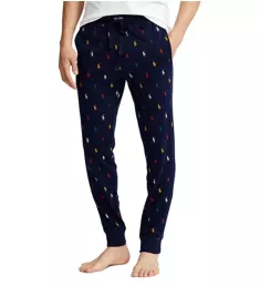 Ribbed Waistband Jogger Pant Navy/Colorful Pony M