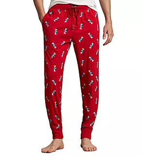 Bear Jersey Sleep Jogger Red/Morning Bear S