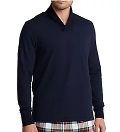 Long Sleeve Sweatshirt w/ Shawl Collar Cruise Navy S